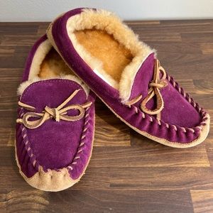 L.L.Bean Kids' Wicked Good Slippers Plum Grape Size 1.5 *Excellent Condition!*